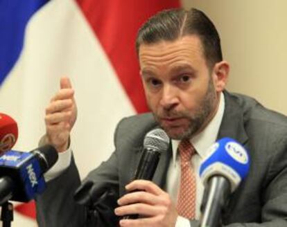El ministro panameño de Relaciones Exteriores, Francisco Álvarez de Soto, ofrece una rueda de prensa en Ciudad de Panamá (Panamá). EFE/Archivo