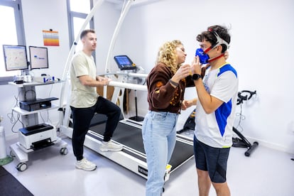 Laboratorio de prácticas de Ciencias de la Actividad Física y del Deporte en la Universidad Rey Juan Carlos, este martes.