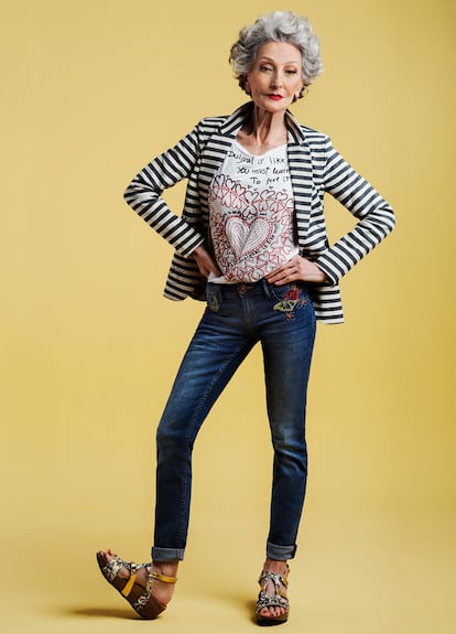 Alicia Borrás en la última campaña de Desigual.