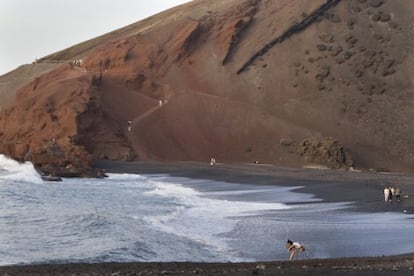 El Golfo, one of Lanzarote's wild beaches.