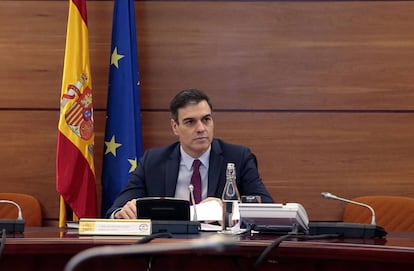 Prime Minister Pedro Sánchez during a meeting last week.