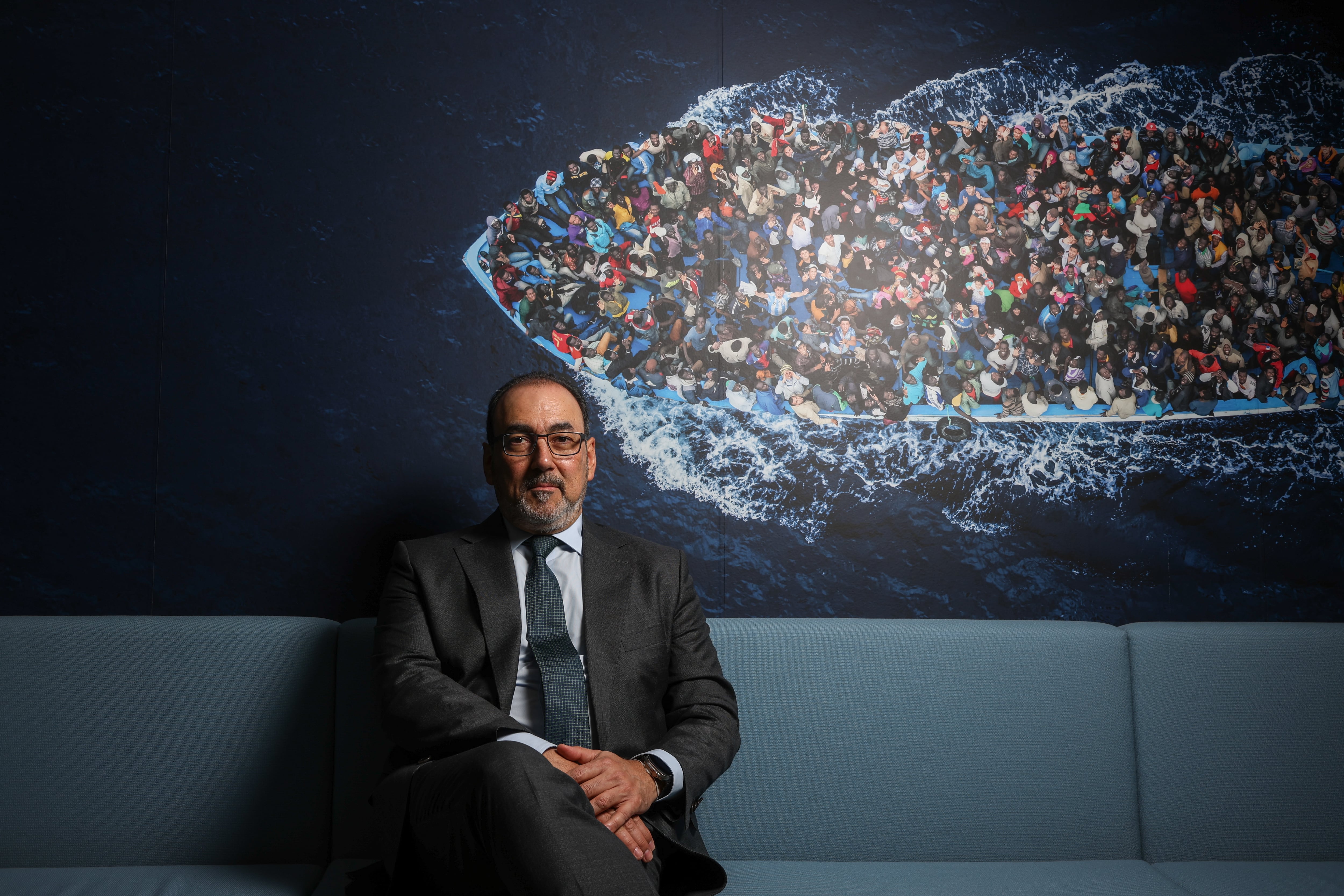 Sergio Díaz-Granados, presidente del Banco de Desarrollo de América Latina y el Caribe (CAF), el lunes 5 de septiembre en Madrid, antes de la entrevista.