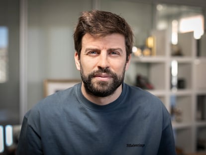 Gerard Piqué, el miércoles en su despacho de las oficinas Kosmos en Barcelona.