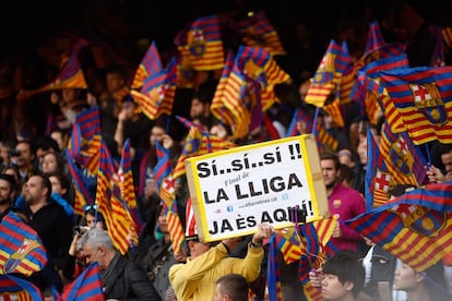 Una imatge de la graderia del Camp Nou.