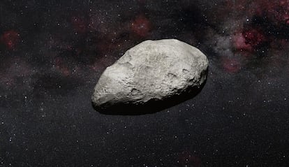 Recreación de un asteroide