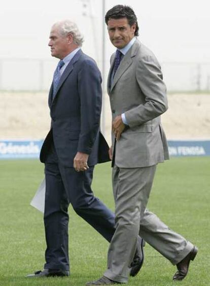 Ramón Calderón y Míchel, en julio de 2006.