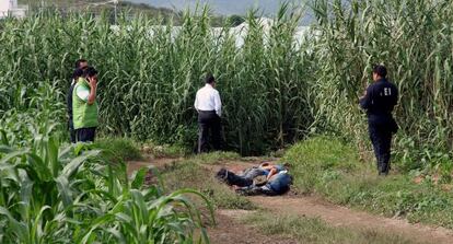 Los cad&aacute;veres del periodista y otro hombre hallados en Oaxaca.