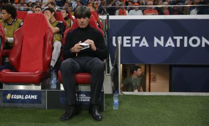 Joachim Löw durante el Holanda-Alemania del sábado (3-0).