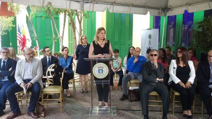 La directora de Cultura del Instituto Cervantes, Beatriz Hernanz, presenta las exposiciones del VII Congreso Internacional de la Lengua Espa&ntilde;ola, en San Juan de Puerto Rico, el pasado d&iacute;a 10.