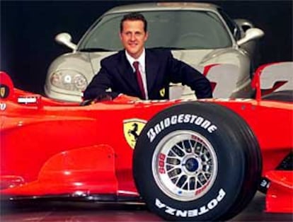 Michael Schumacher, en una exhibición de coches.
