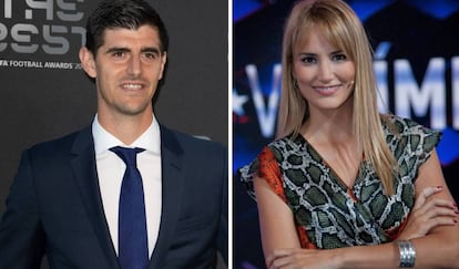 Thibaut Courtois y Alba Carrillo.