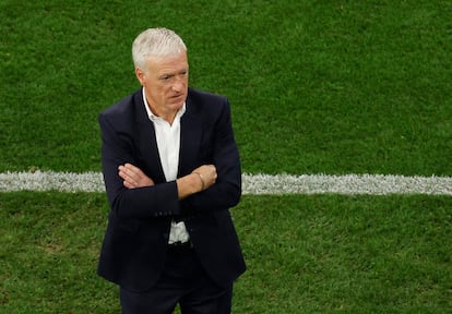 El seleccionador francés, Didier Deschamps, en un momento de la semifinal.