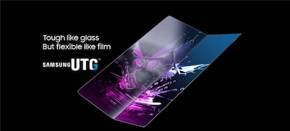 Diseño del nuevo panel flexible de Samsung