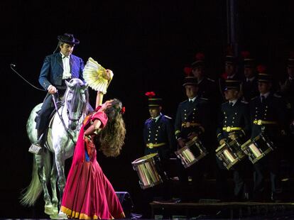 Escena de la obra 'Carmen' de Salvador Távora en el Teatro Compac de Madrid, en 2015.