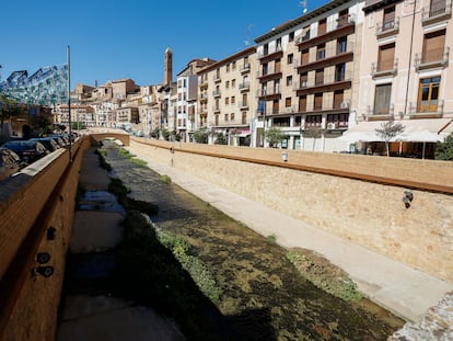 Vista del río Queiles a su paso por la localidad de Tarazona.