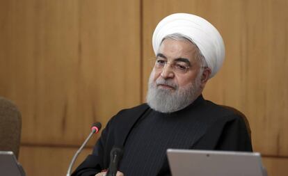 O presidente iraniano, Hasan Rohani, nesta quarta-feira em Teerã.