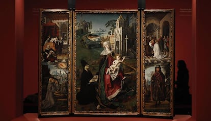 El 'Tríptico de la Virgen de Montserrat' que Bermejo pintó para Francesco della Chiesa.