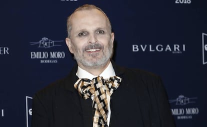 El cantante Miguel Bose, en el tributo de Telva a Naty Abascal, el pasado 9 de octubre.