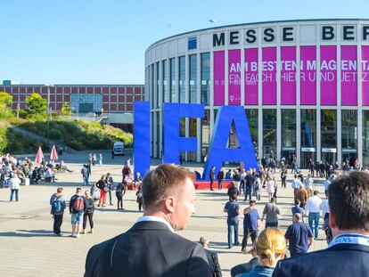 Entrada a la feria IFA de Berlín. 