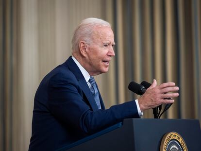 Joe Biden habla a los medios el 3 de septiembre en la Casa Blanca.