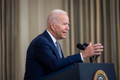 Joe Biden habla a los medios el 3 de septiembre en la Casa Blanca.