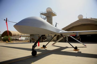 Um drone MQ-4 Predator dos EUA.