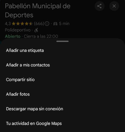 Añadir etiquetas en la aplicación Google Maps