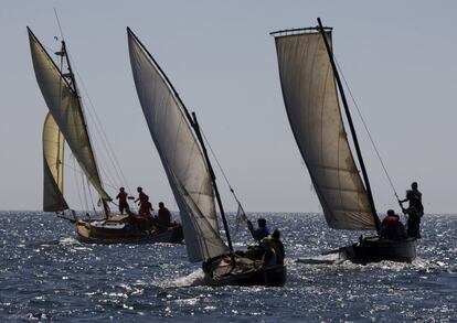 Regata en Pedras Negras (O Grove), en las rías baixas.
