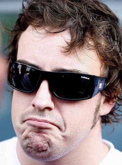 Fernando Alonso, ayer tras la sesión de clasificación en China en la que quedó cuarto.