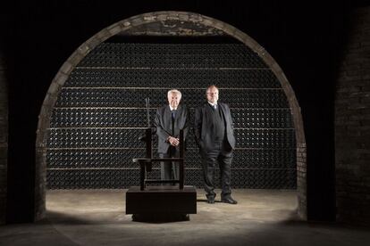 Josep Ferrer, honorary president of Freixenet, and Josep Lluis Bonet, company president.