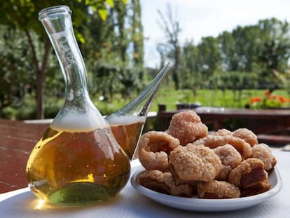 Un plato de torreznos.