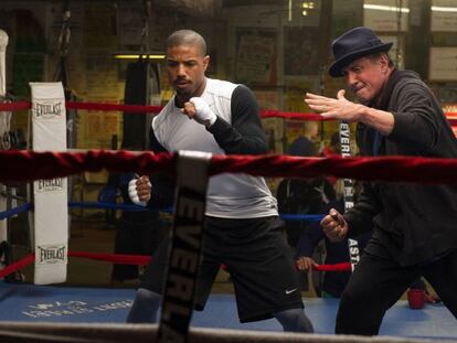 Michael B. Jordan y Sylvester Stallone, en un fotograma de 'Creed'.