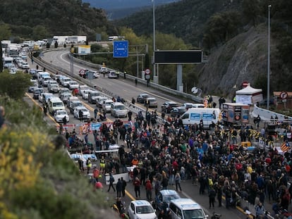 Una de las protestas impulsadas por Tsunami Democràtic contra la sentencia del 'procés', en una imagen de archivo.