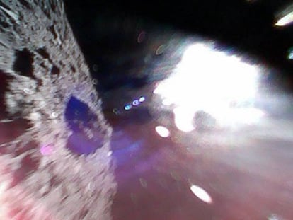 Imagem tirada durante um dos saltos do 'Minerva 2'