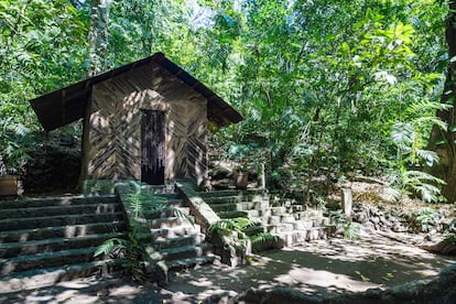 Una cabaña en la Reserva Nanciyaga, en la laguna de Catemaco (Veracruz)