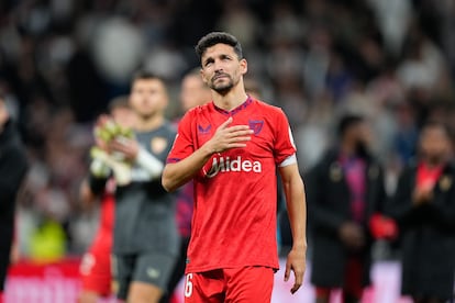 Jesus Navas tras el partido en el Bernabéu ante el Real Madrid.