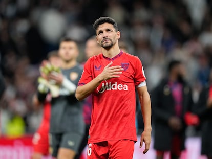 Jesus Navas tras el partido en el Bernabéu ante el Real Madrid.