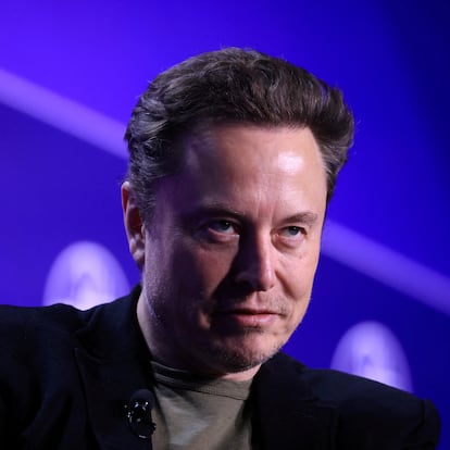 FILE PHOTO: Elon Musk, Chief Executive Officer of SpaceX and Tesla and owner of X looks on during the Milken Conference 2024 Global Conference Sessions at The Beverly Hilton in Beverly Hills, California, U.S., May 6, 2024.  REUTERS/David Swanson/File Photo