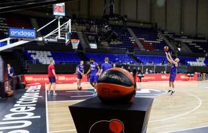 Imagen de un entrenamiento durante la Supercopa. acbphoto