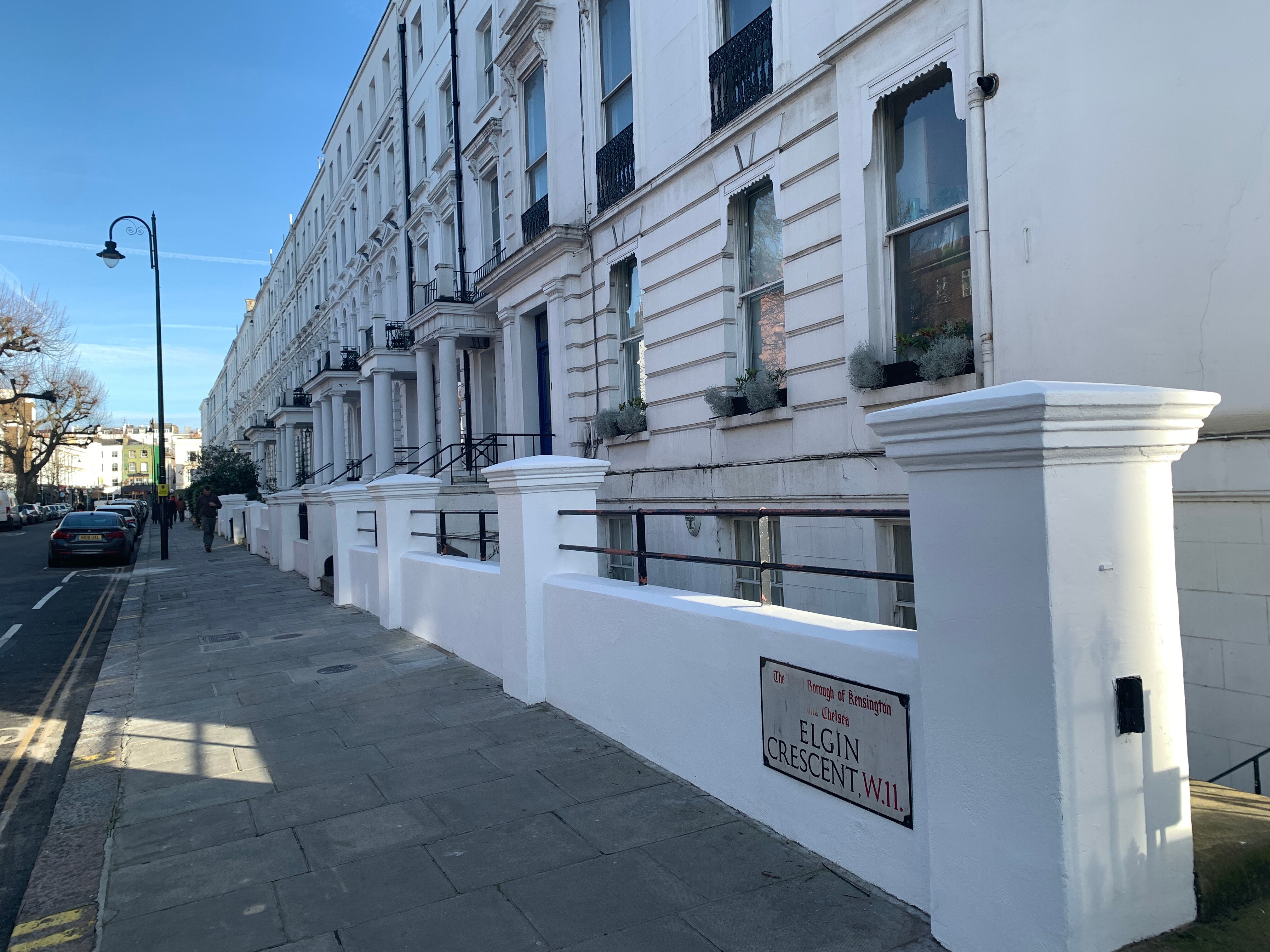 Calle de Elgin Crescent, en el barrio de Notting Hill (Londres)