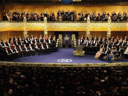 El Concert Hall de Estocolmo, durante la entrega de los Nobel del a&ntilde;o pasado.