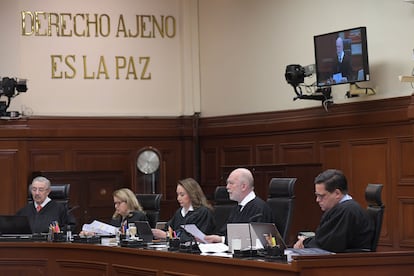 Sesión en el pleno de la Suprema Corte de Justicia de la Nación, el 16 de octubre 2024.