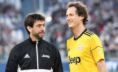 Andrea Agnelli, presidente de la Juventus, y Elkann, presidente de Fiat.