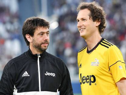 Andrea Agnelli, presidente de la Juventus, y Elkann, presidente de Fiat.