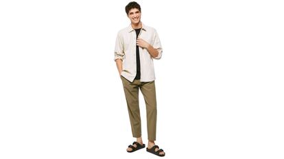 Pantalón chino de lino para hombre de Springfield, seis colores