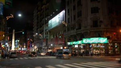 Avenida Corriente en Buenos Aires