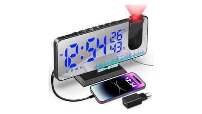 Alarm clock on white background