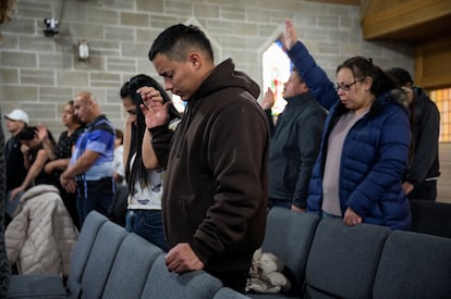 A service at Starting Point Community Church, which serves members of the immigrant community, in Chicago, Illinois, on Sunday.