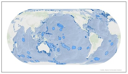 Mapa de &aacute;reas protegidas a diciembre de 2016 elaborado por el Instituto de Conservaci&oacute;n Marina.