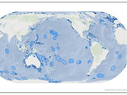 Mapa de &aacute;reas protegidas a diciembre de 2016 elaborado por el Instituto de Conservaci&oacute;n Marina.